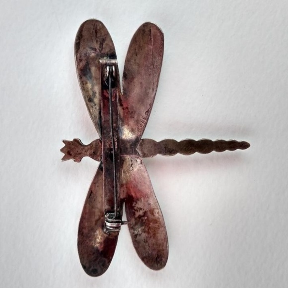 Sliver turquoise dragonfly pin - Picture 4 of 4